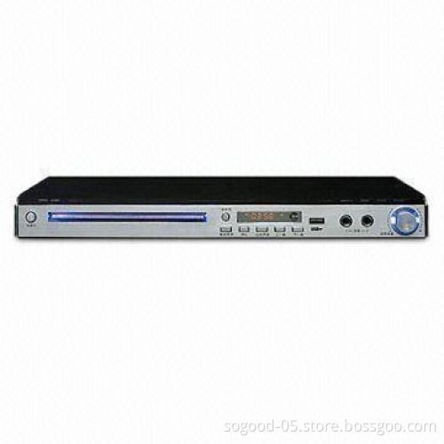 DivX DVD Player with Automatic Screen Protection, Supports CVBS, S-Video, and Coaxial Outputs